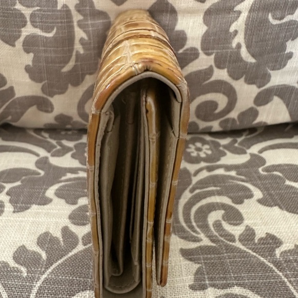 MCM Women's Tan Crocodile-Embossed Wallet - Picture 9 of 12